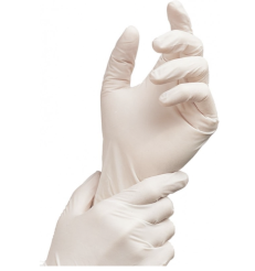 Certyfikowane rękawice lateksowe bezpudrowe, rozmiar "M", 100szt 